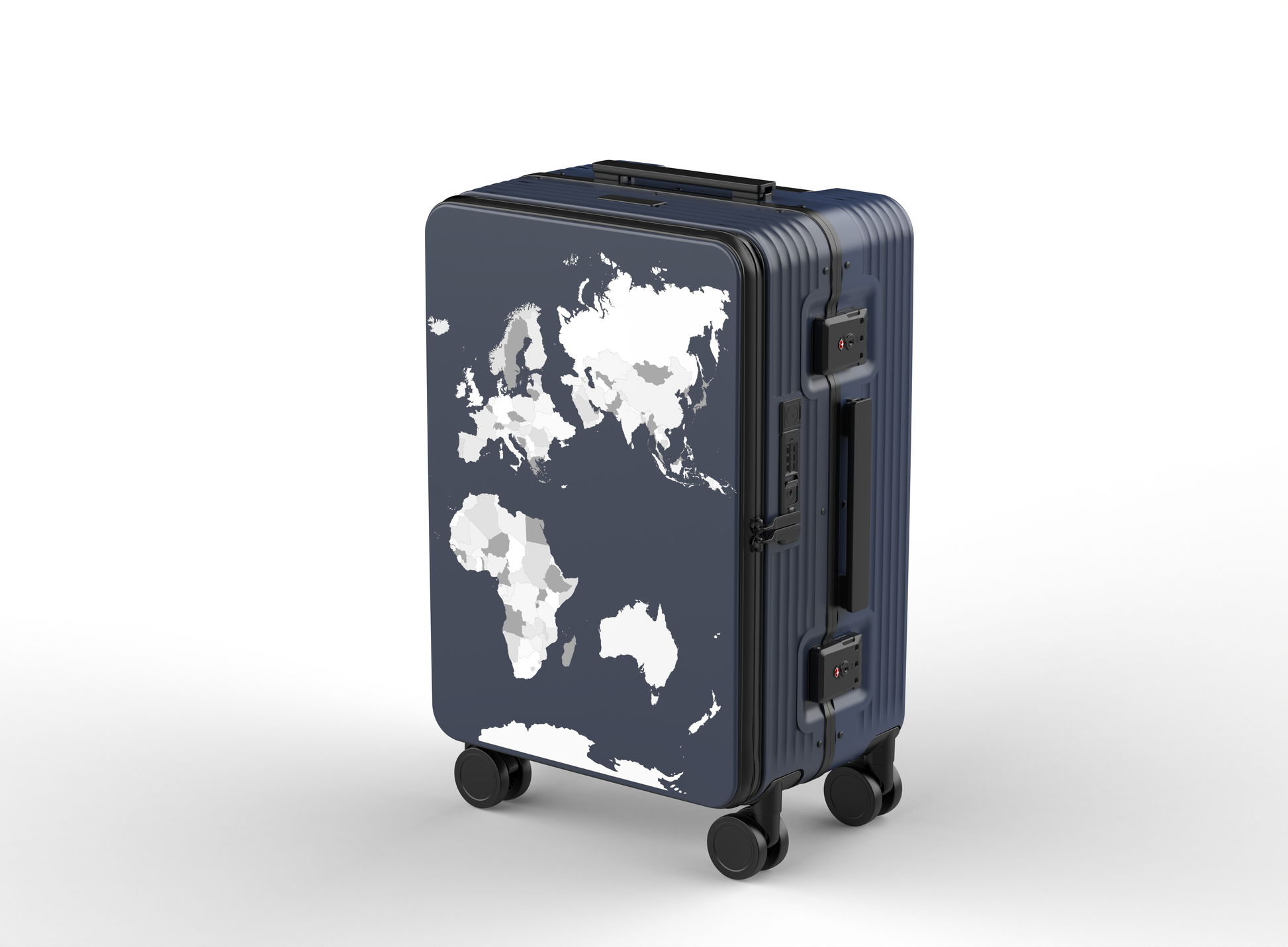 blue trvld carry on suitcase